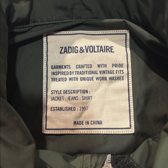 Zadig & Voltaire Kris Nylon Jacket SZ S EUC - Picture 3 of 4